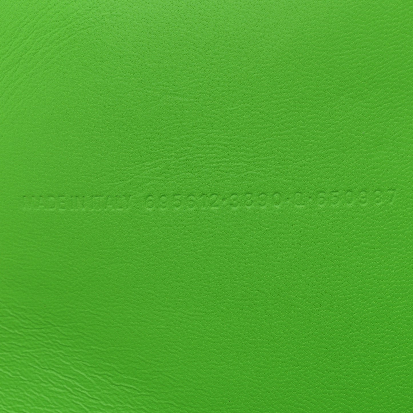 Nylon Lambskin Woven Mini Ibiza Basket With Strap Acid Green