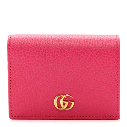 Gucci Dollar Calfskin GG Marmont Card Case Box Pink 1 of 9