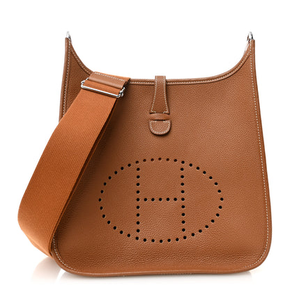Hermes Taurillon Clemence Evelyne III PM Gold 1 of 10