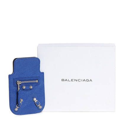 Balenciaga Agneau Giant Silver Hardware Smart Phone Case Bleuette 9 of 9