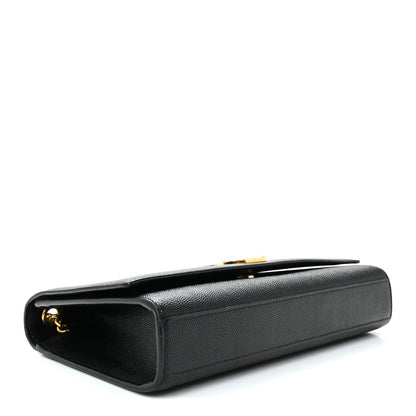 Saint Laurent Grain De Poudre Medium Classic Monogram Kate Satchel Black 4 of 9