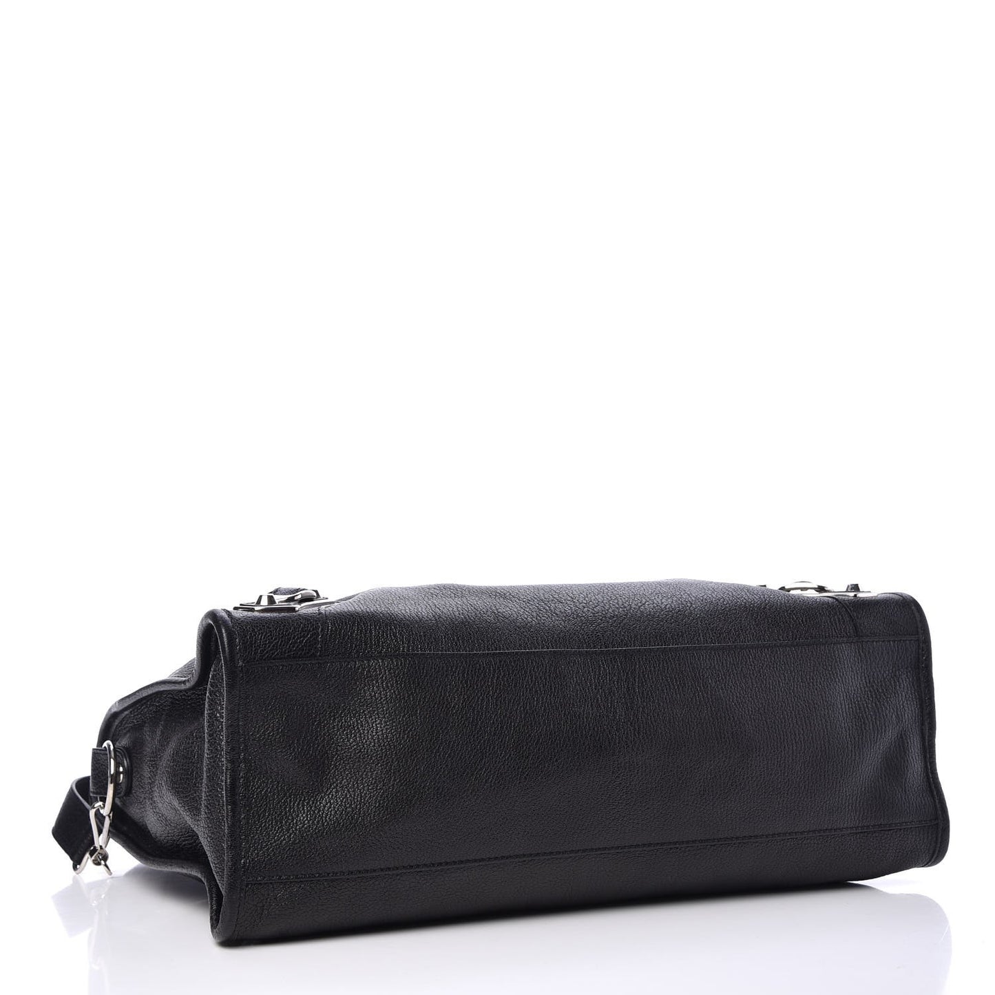 Chevre Silver Metallic Edge Hardware City Black