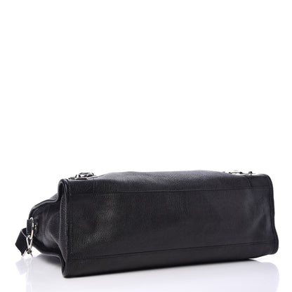 Balenciaga Chevre Silver Metallic Edge Hardware City Black 4 of 9