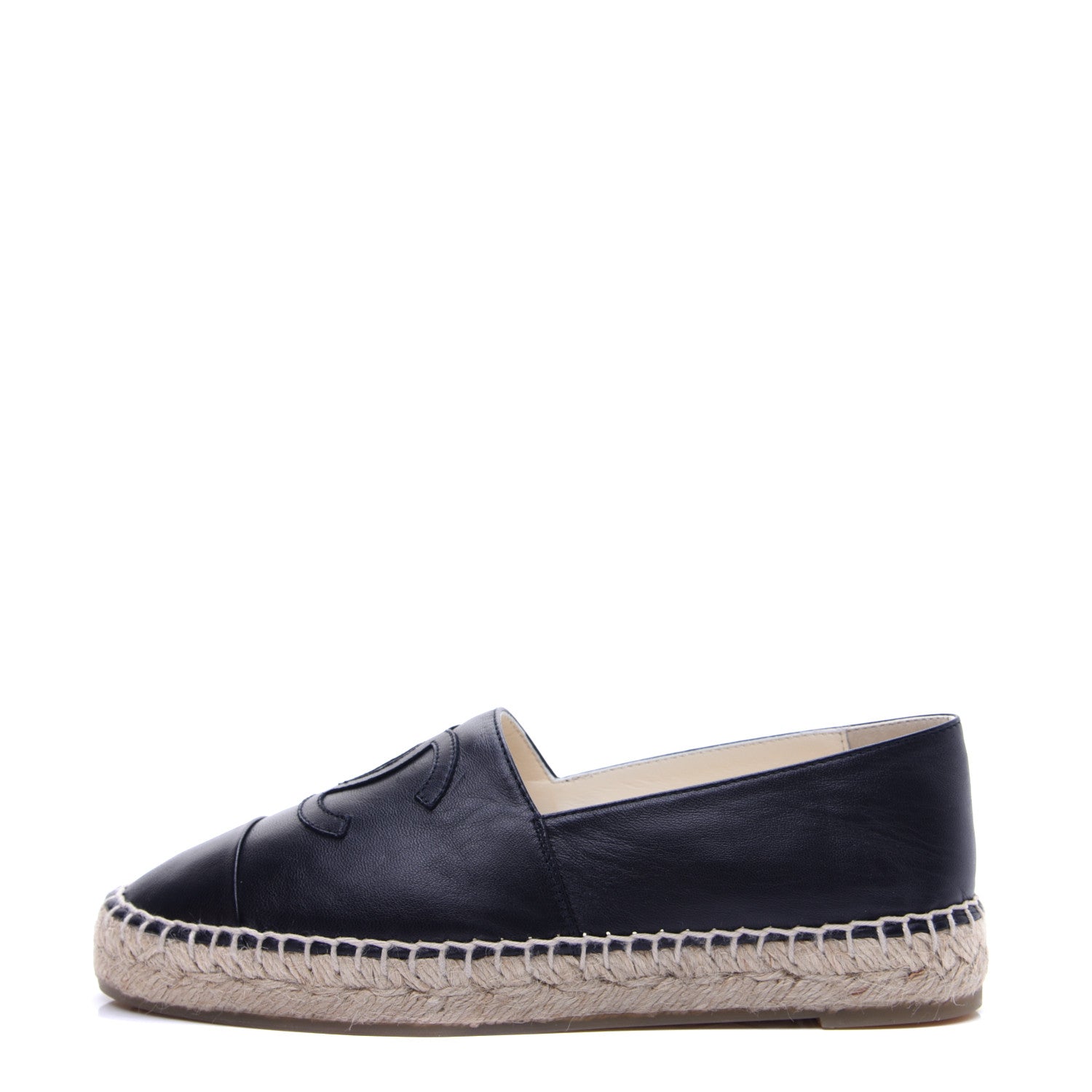 Chanel Lambskin CC Espadrilles 36 Dark Navy 1 of 14