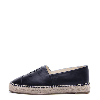 Chanel Lambskin CC Espadrilles 36 Dark Navy 1 of 14