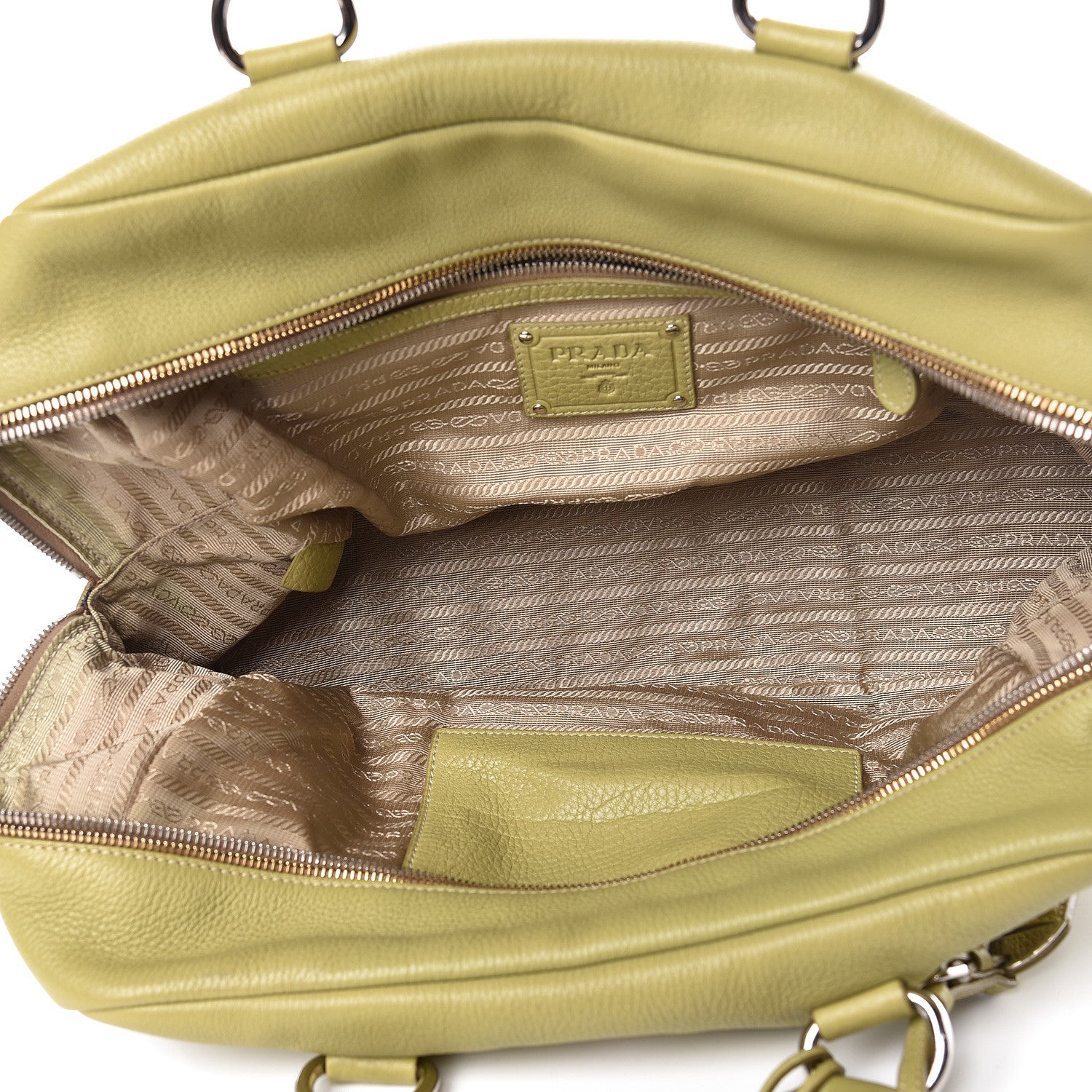 Prada Vitello Daino Satchel Cedro 5 of 15