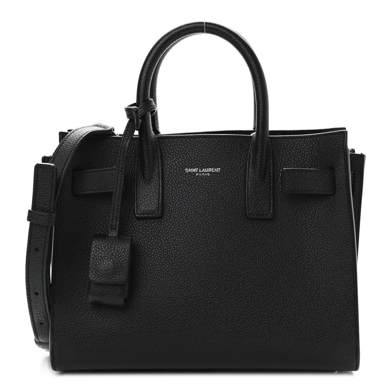 Saint Laurent Grained Calfskin Nano Sac De Jour Black 1 of 11