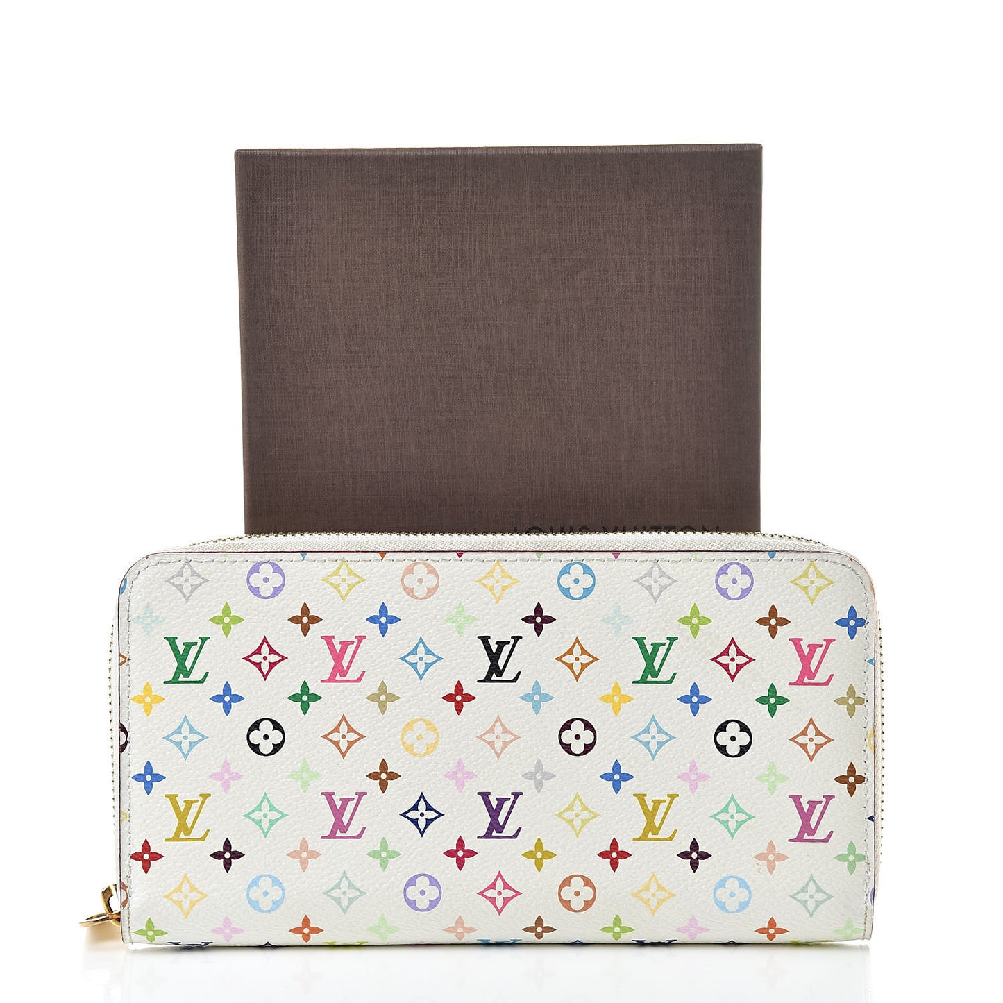 Monogram Multicolor Zippy Wallet White Litchi