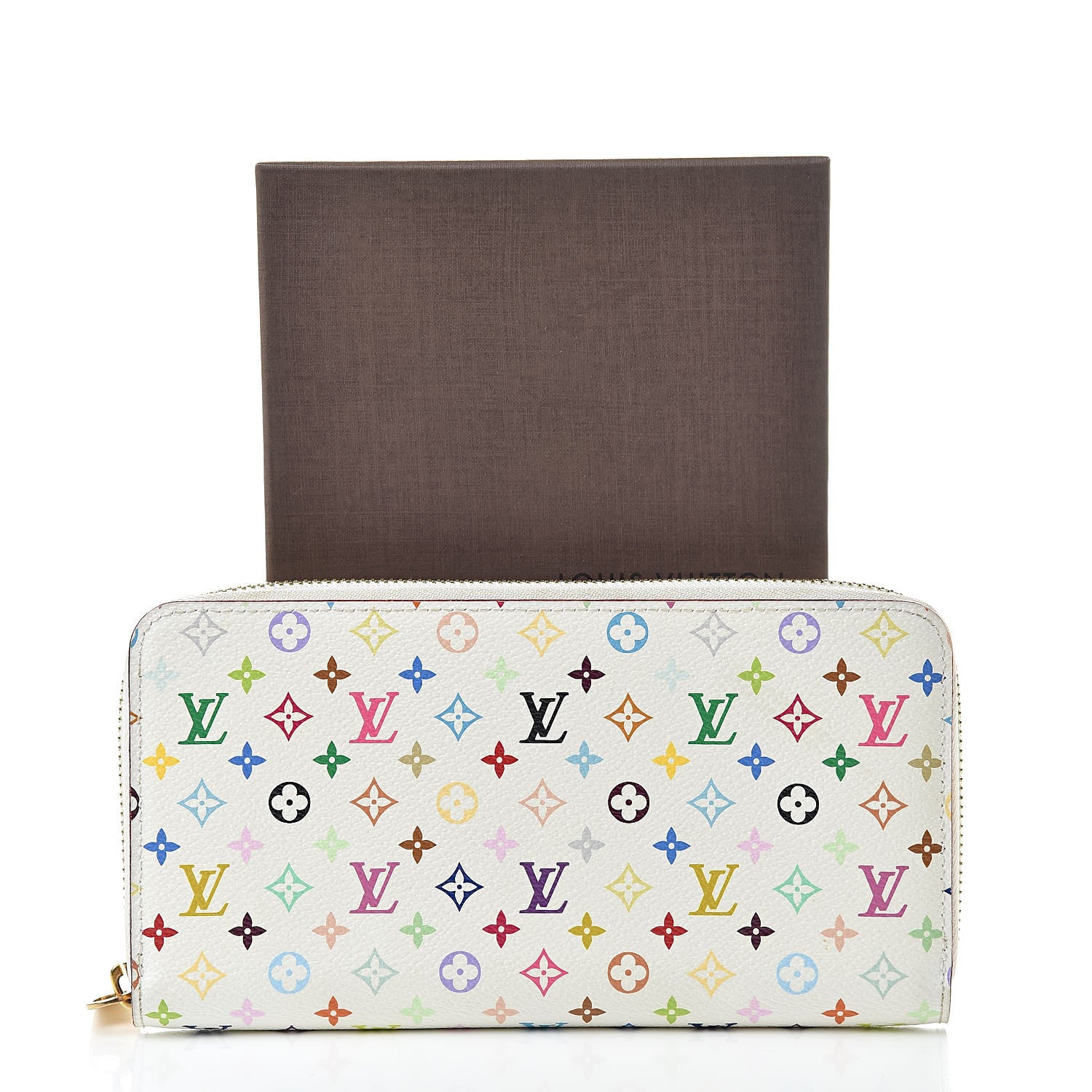 Louis Vuitton Monogram Multicolor Zippy Wallet White Litchi 8 of 8