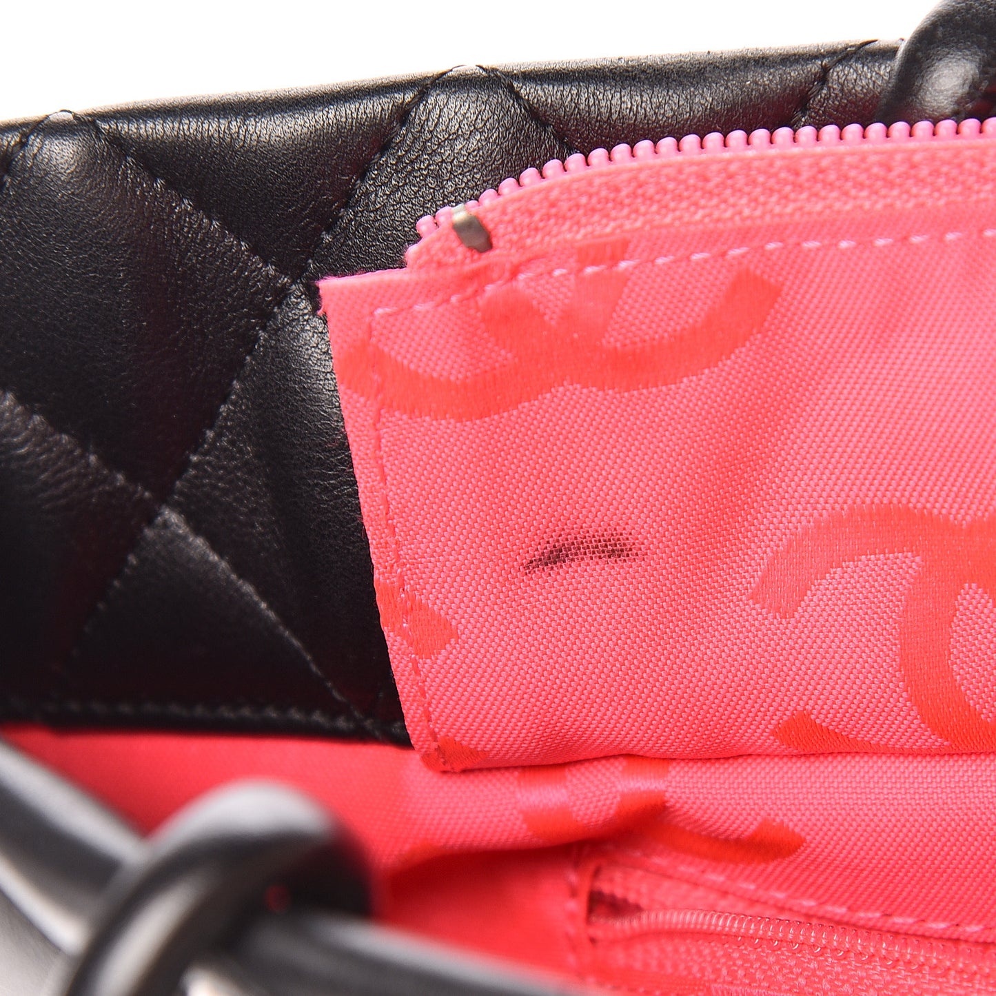 Calfskin Quilted Medium Cambon Tote Black