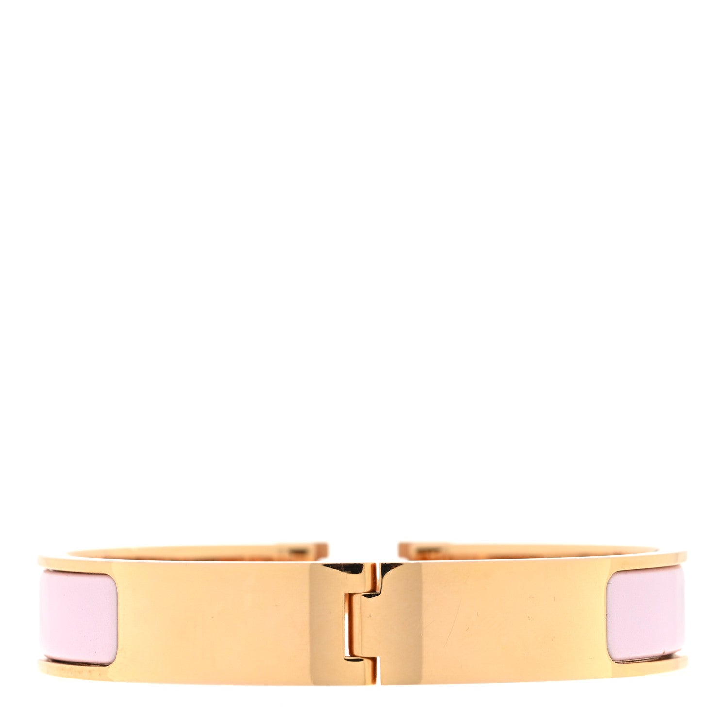 Hermes Enamel Clic Clac H Narrow Bracelet PM Rose Dragee 2 of 3