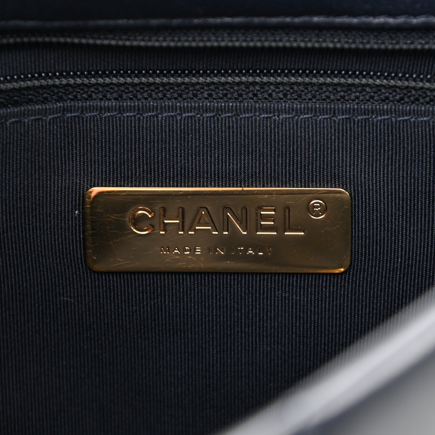 Lambskin Quilted Medium Chanel 19 Flap Navy Blue