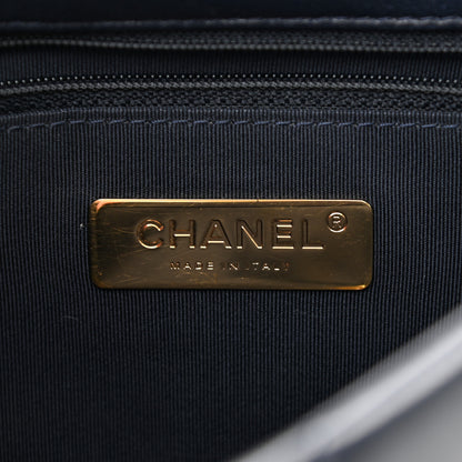 Chanel Lambskin Quilted Medium Chanel 19 Flap Navy Blue 6 of 10
