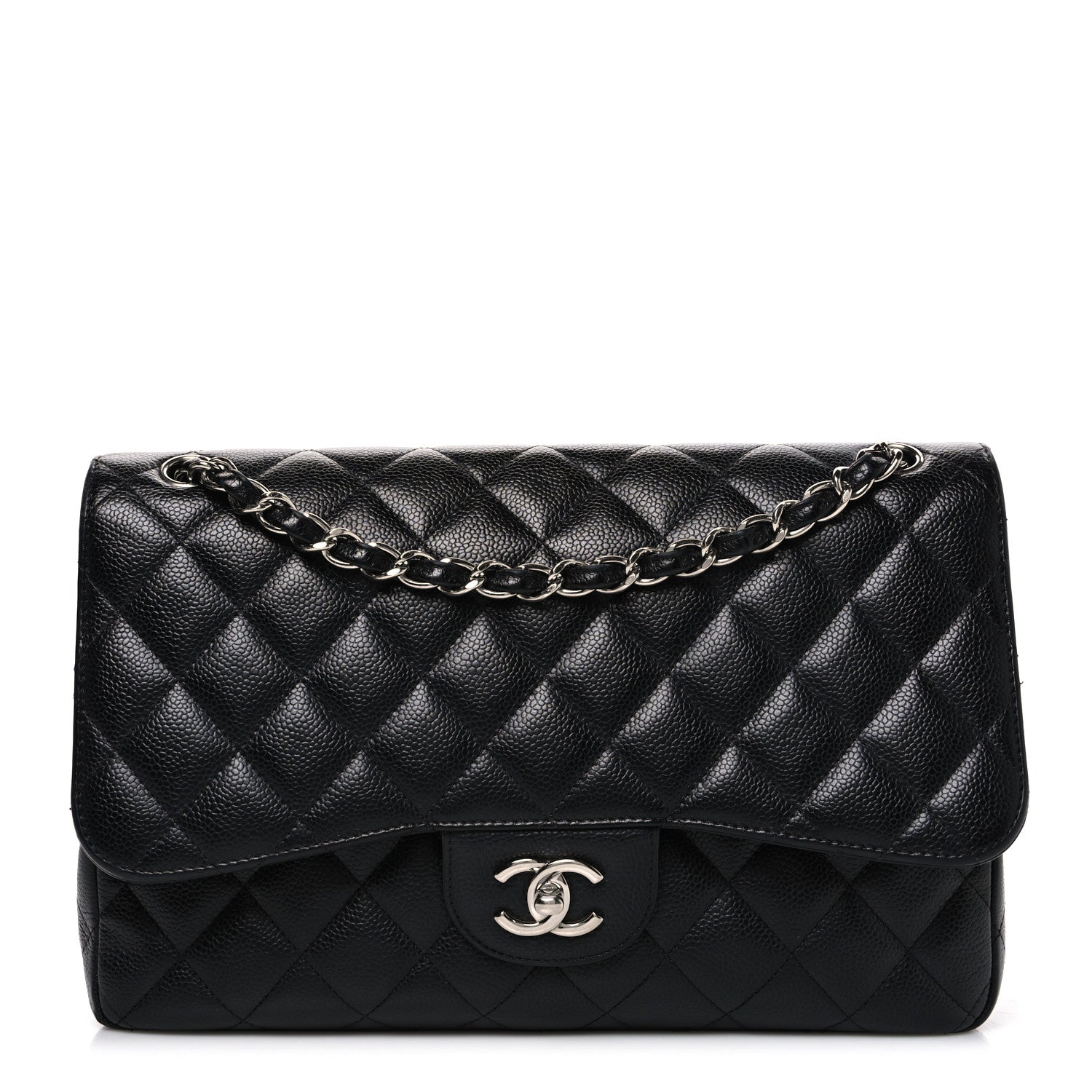 Chanel Caviar Quilted Jumbo Double Flap Black 1 of 10
