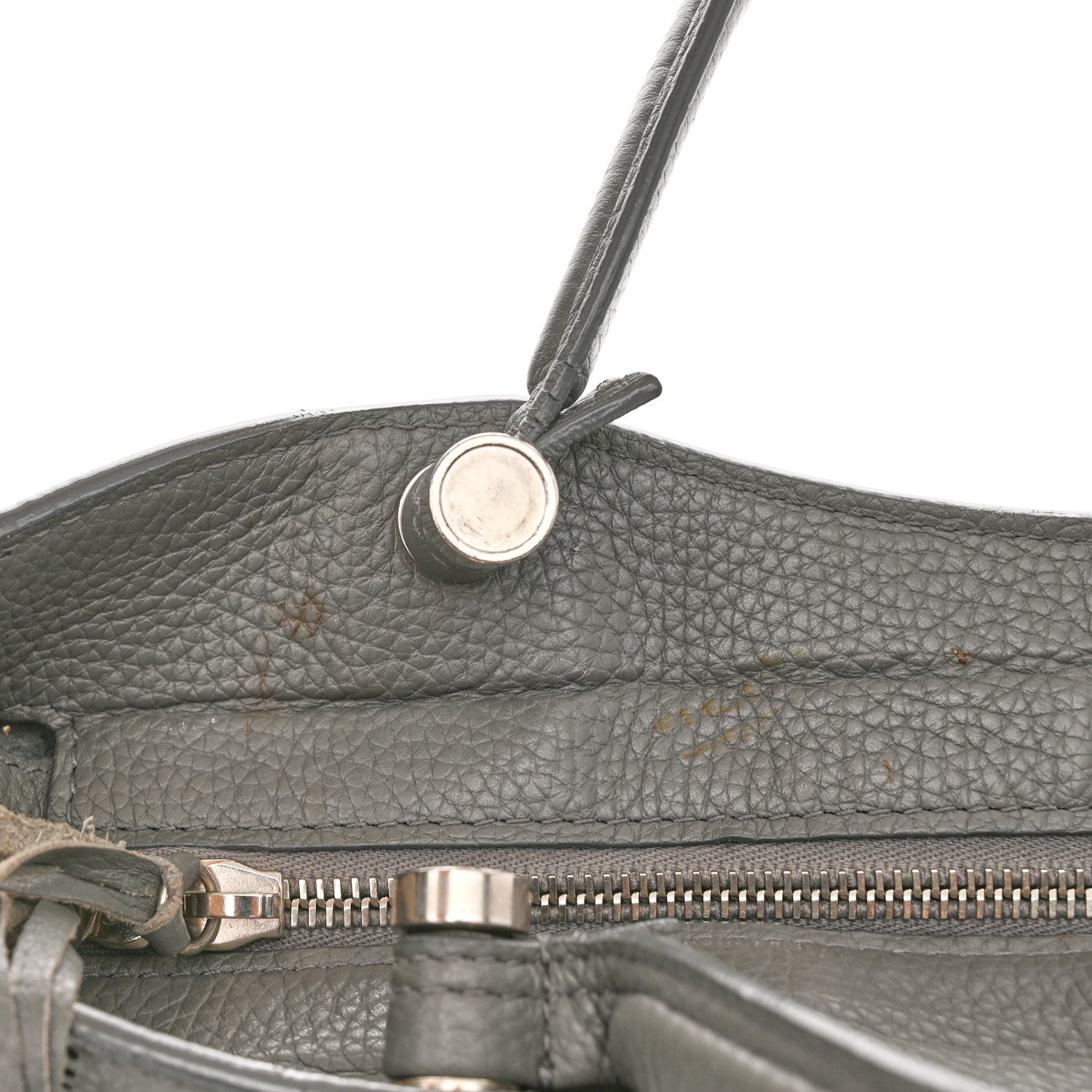 Balenciaga Veau Grana Perforated Blackout Hardware City Gris Acier 12 of 14