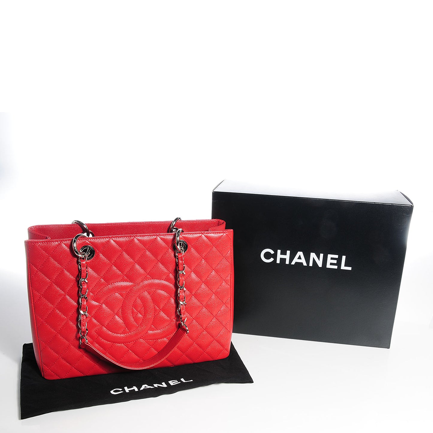 Caviar Grand Shopping Tote GST Red
