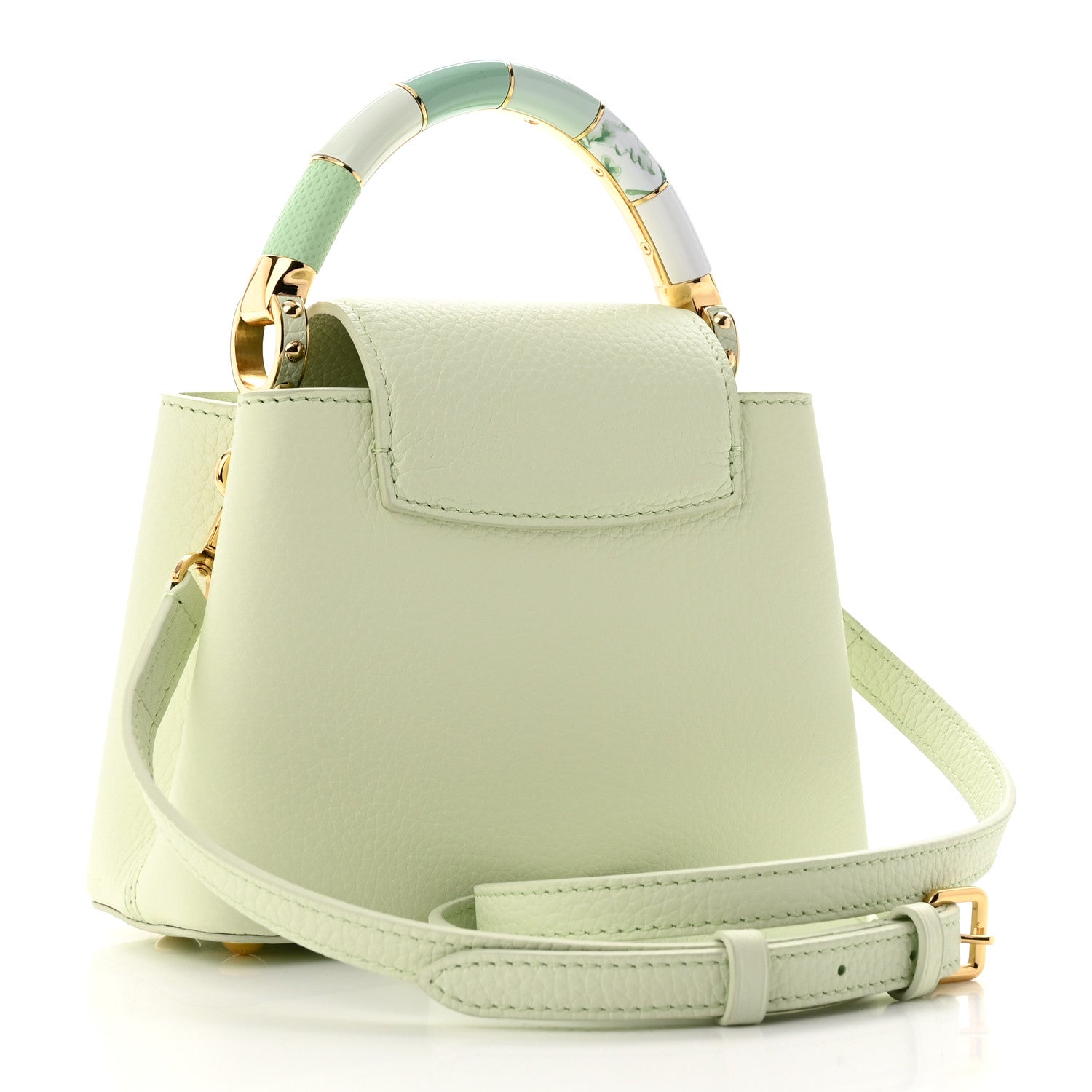 Louis Vuitton Taurillon Karung Mini Capucines Vert D'eau Green 3 of 10