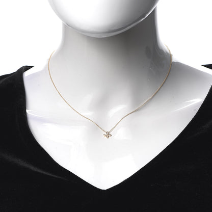 Tiffany 18K Rose Gold Diamond Fleur de Lis Pendant Necklace 2 of 5