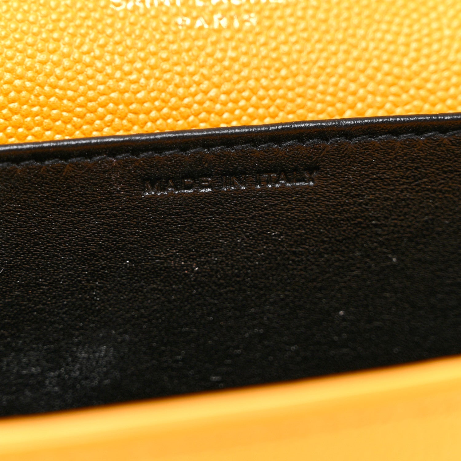 Saint Laurent Grain De Poudre Monogram Uptown Chain Wallet Chartreuse 7 of 7