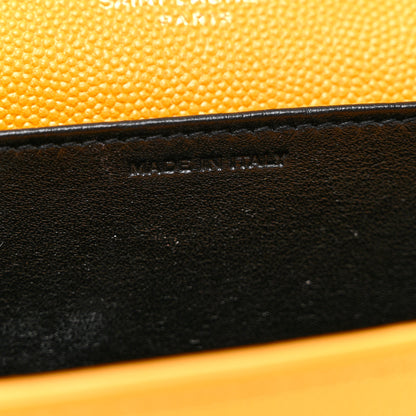 Saint Laurent Grain De Poudre Monogram Uptown Chain Wallet Chartreuse 7 of 7