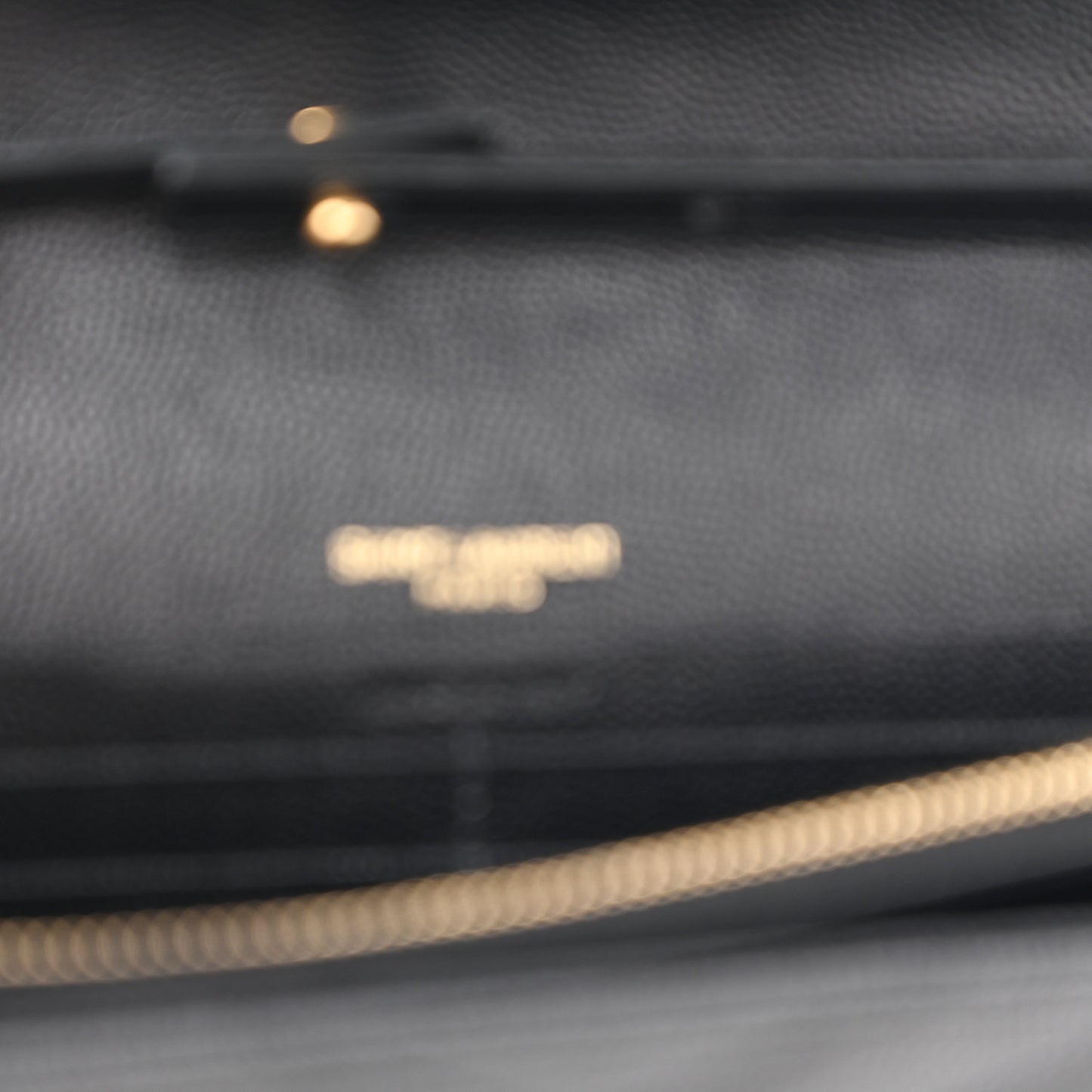 Grain De Poudre Matelasse Chevron Monogram Chain Wallet Black