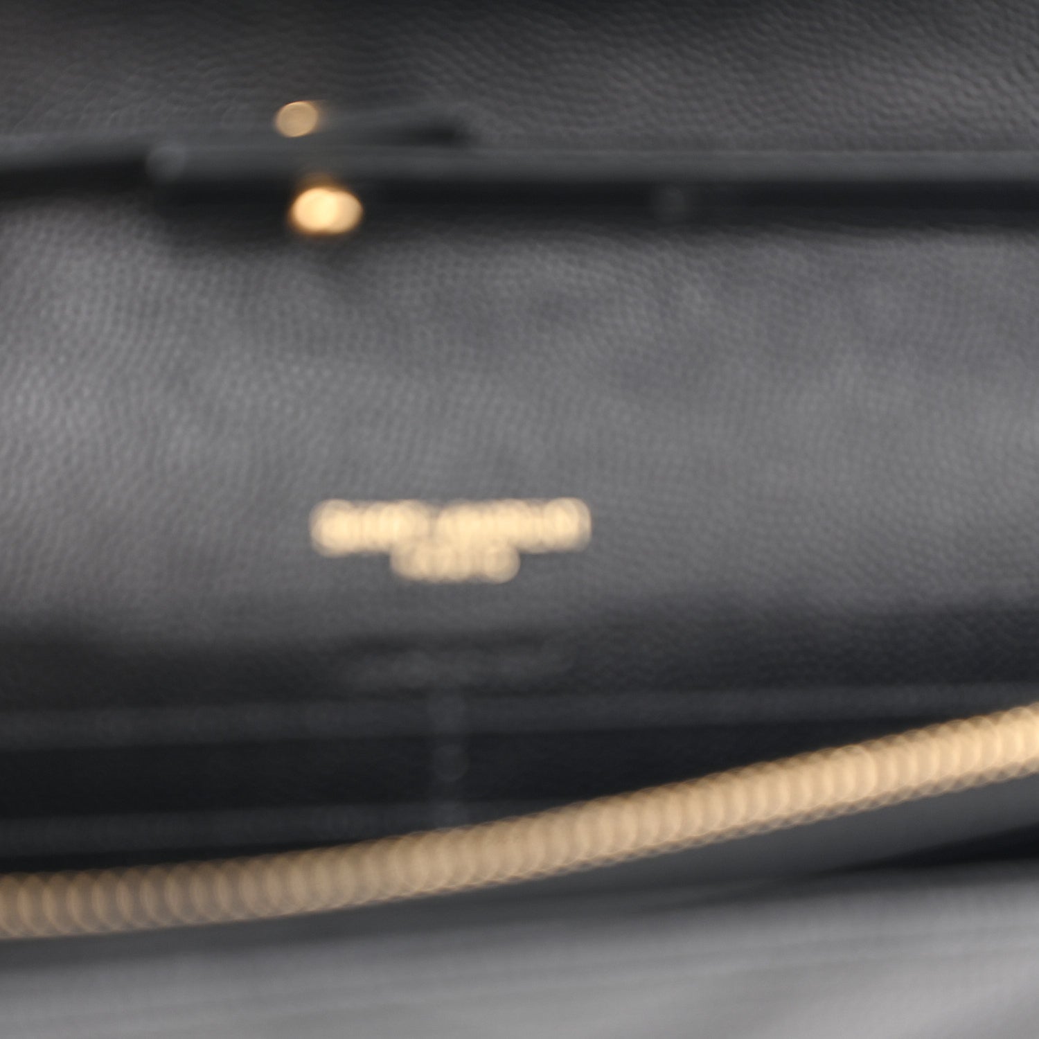 Saint Laurent Grain De Poudre Matelasse Chevron Monogram Chain Wallet Black 7 of 13