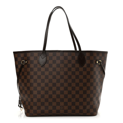 Louis Vuitton Damier Ebene Neo Neverfull MM Rose Ballerine 1 of 13