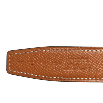 Hermes Swift Epsom 24mm Mini Constance H Belt  80 32 Black Gold 3 of 5