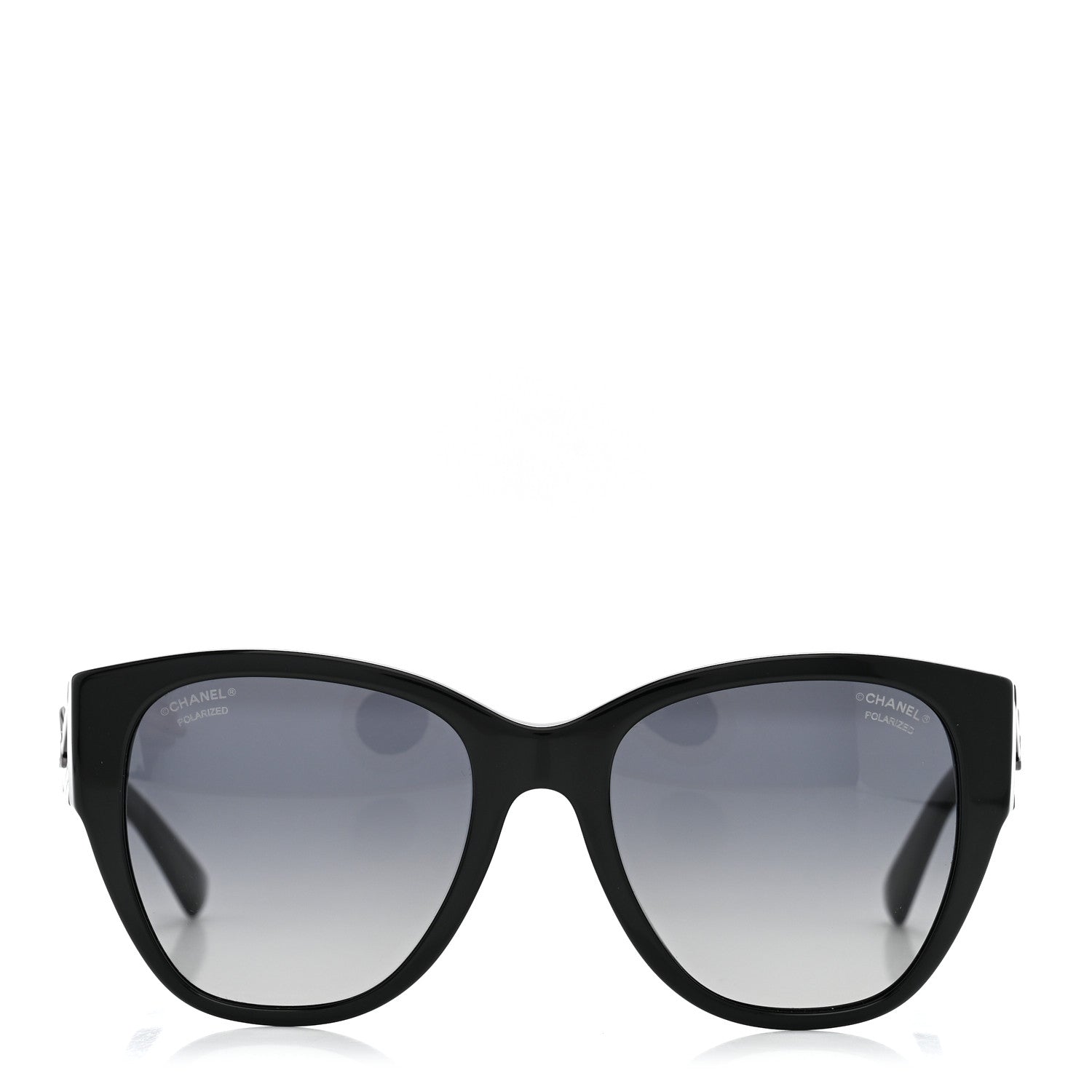 Chanel Acetate Polarized Butterfly CC Sunglasses 5412-A Black 2 of 7