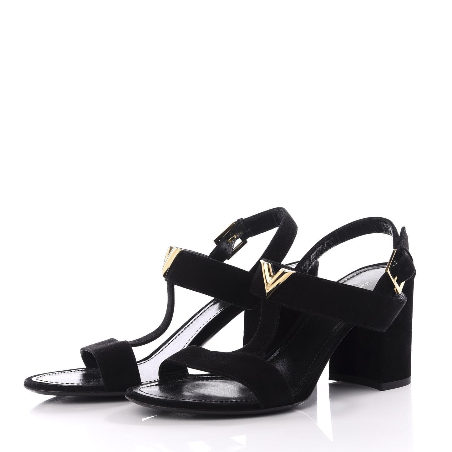 Suede Bahiana Sandals 39 Black