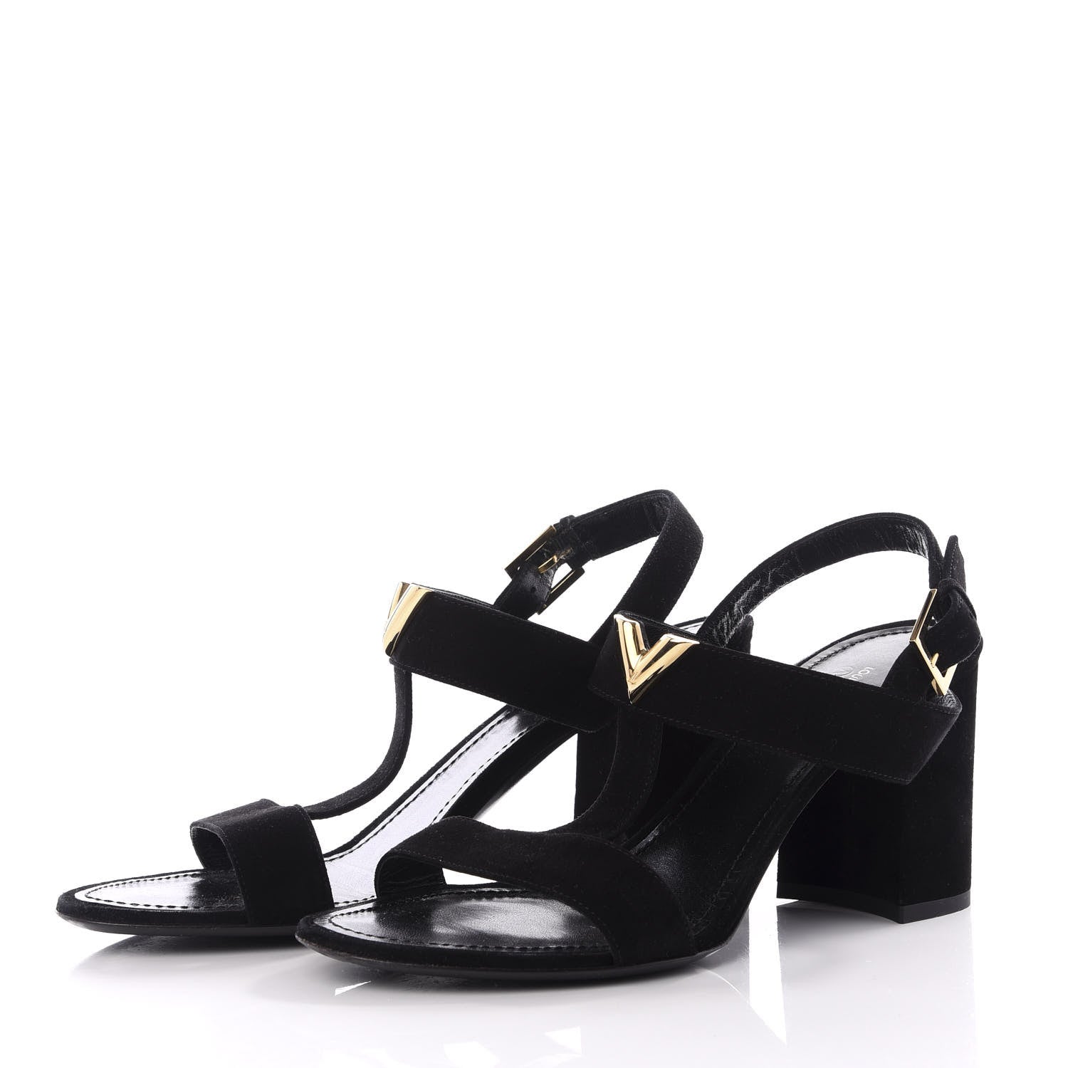 Louis Vuitton Suede Bahiana Sandals 39 Black 3 of 10