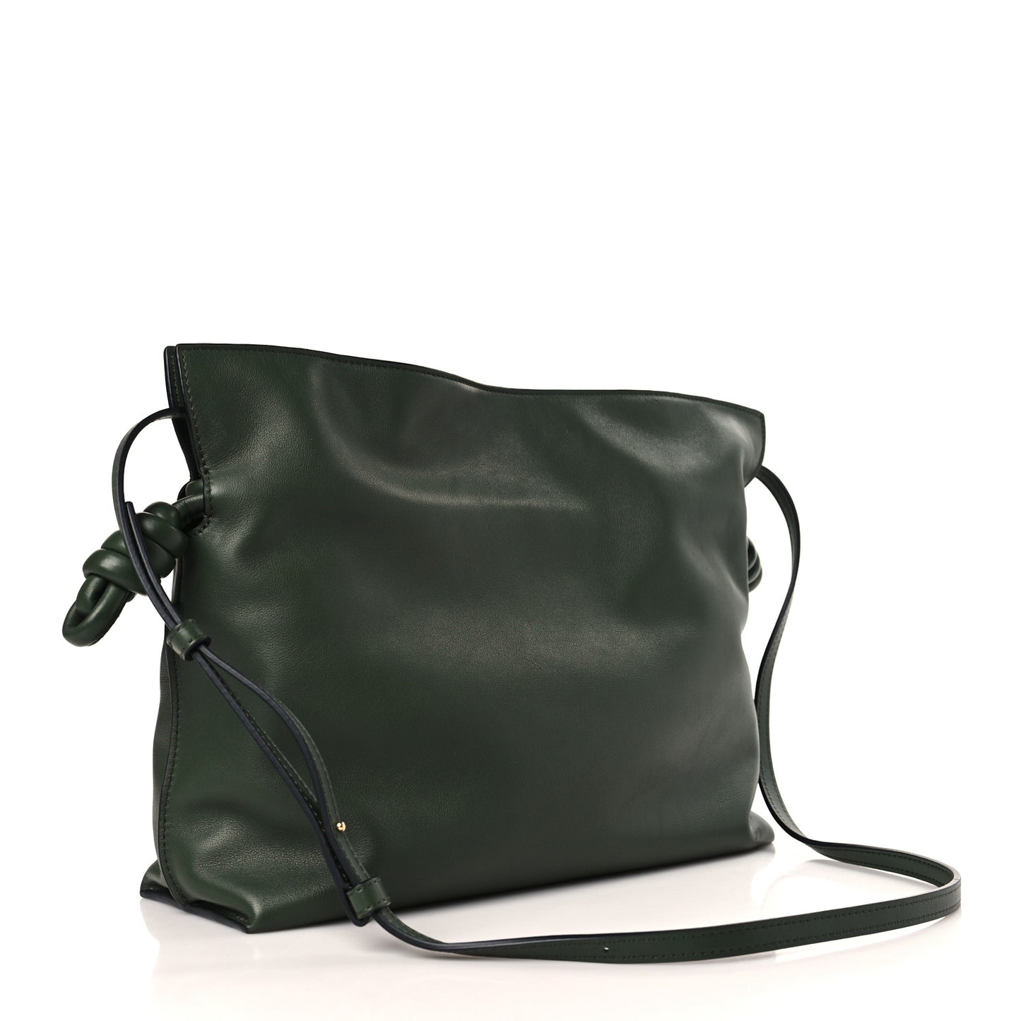 Nappa Flamenco Knot Clutch Vintage Khaki