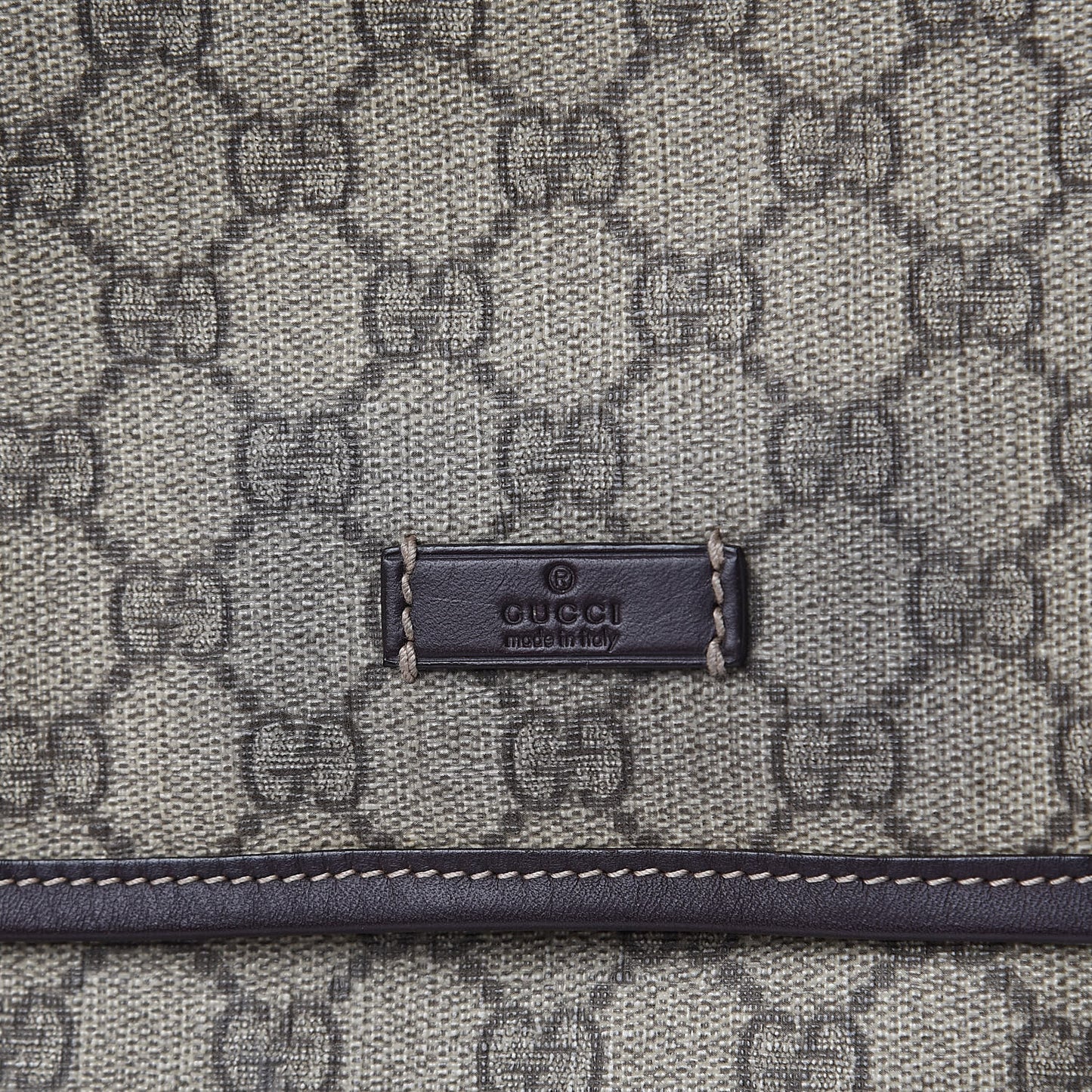 GG Plus Monogram Small Flap Messenger Bag Beige Dark Brown