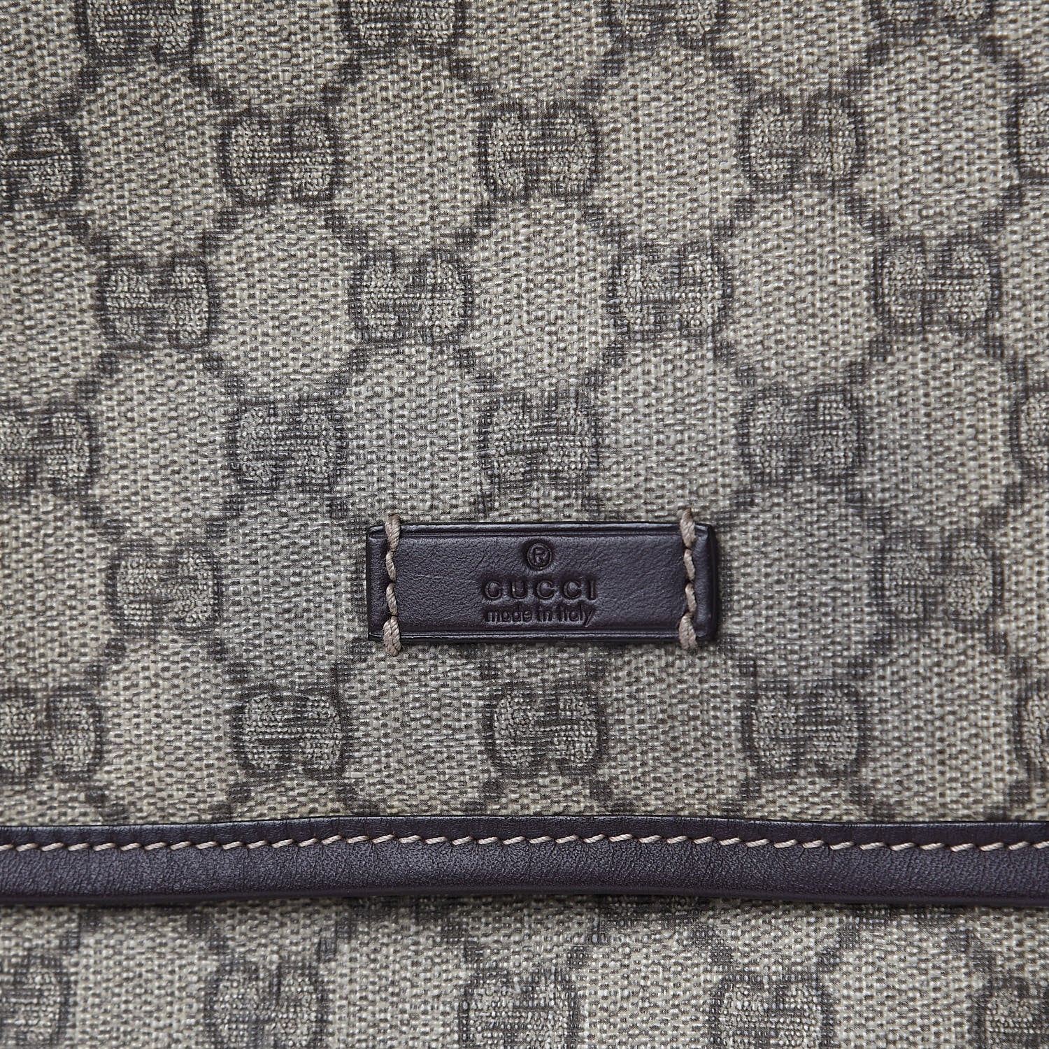 Gucci GG Plus Monogram Small Flap Messenger Bag Beige Dark Brown 10 of 13