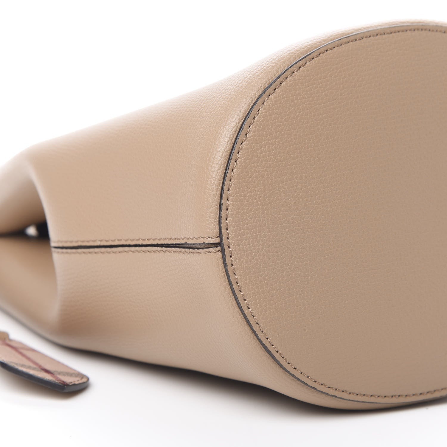Burberry Calfskin Small Lorne Bucket Crossbody Camel 9 of 12