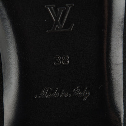 Louis Vuitton Suede Bayfront Mule Sandals 38 Black 6 of 7