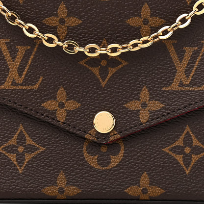 Louis Vuitton Monogram Pochette Felicie Chain Wallet Fuchsia 8 of 11