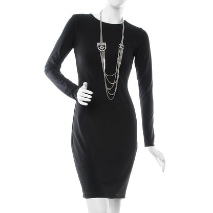 Chanel Baguette Crystal CC Shield Multi Strand Long Chain Necklace Silver 2 of 6