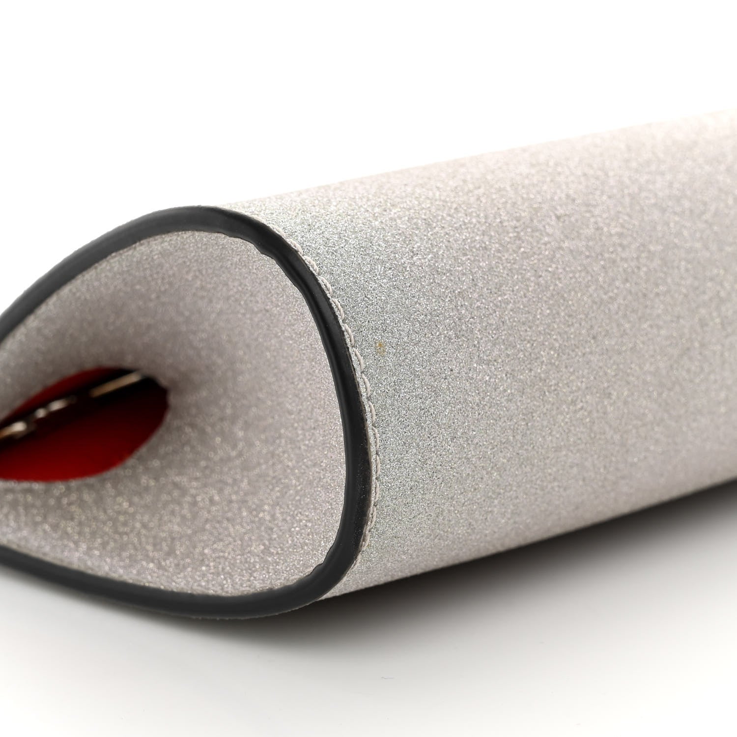 Christian Louboutin Glitter Palmette Clutch Silver 8 of 10