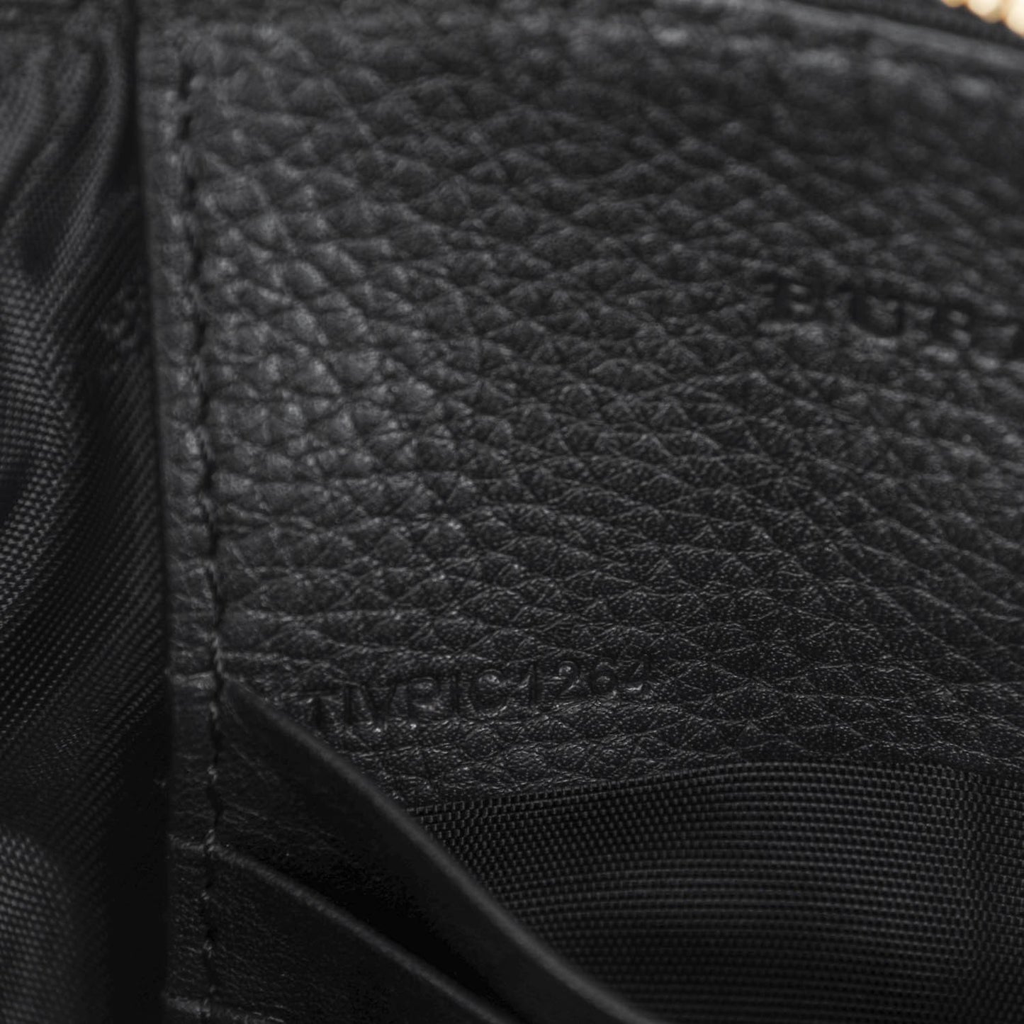 Calfskin Suede Patchwork Peyton Crossbody Clutch Bag Black