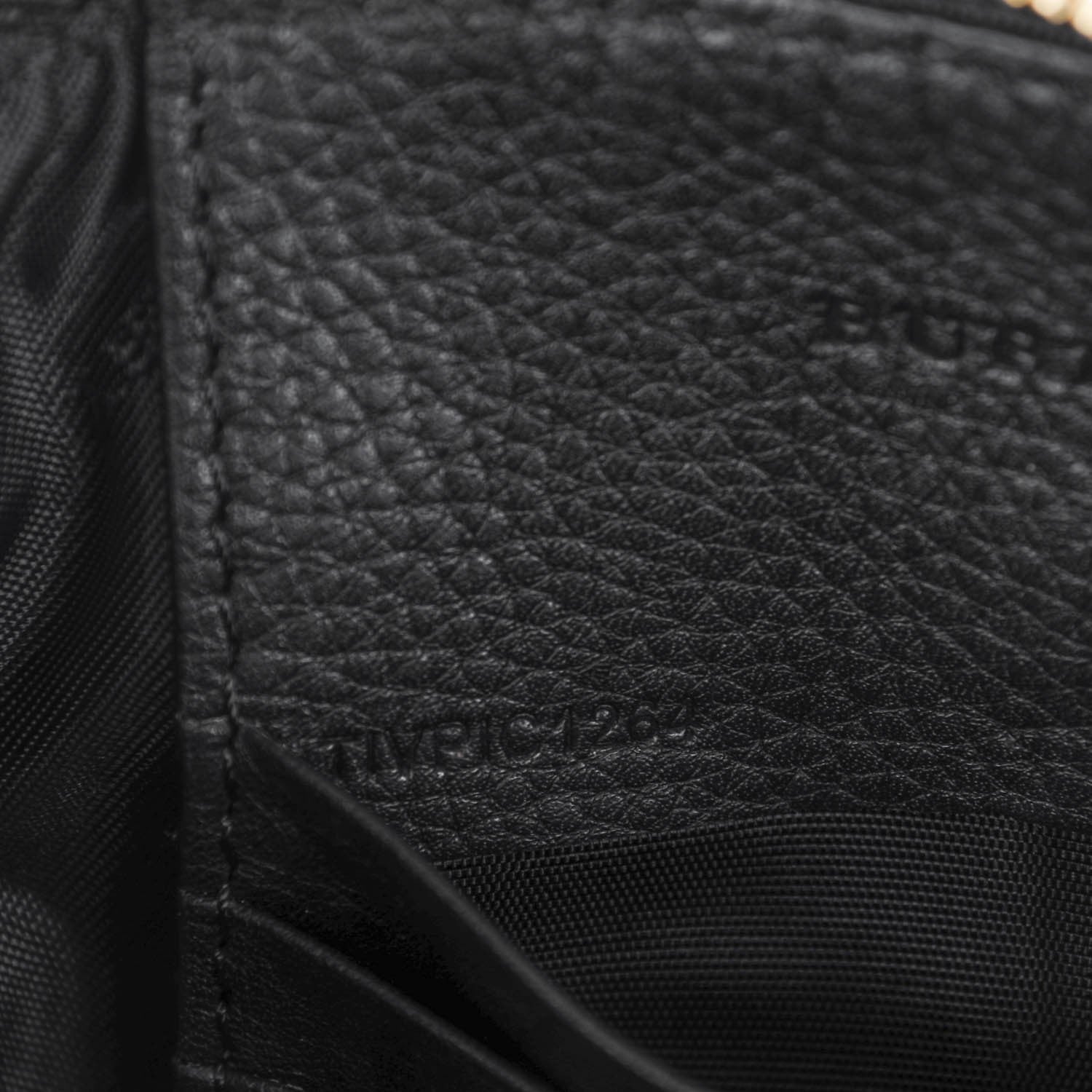 Burberry Calfskin Suede Patchwork Peyton Crossbody Clutch Bag Black 11 of 11
