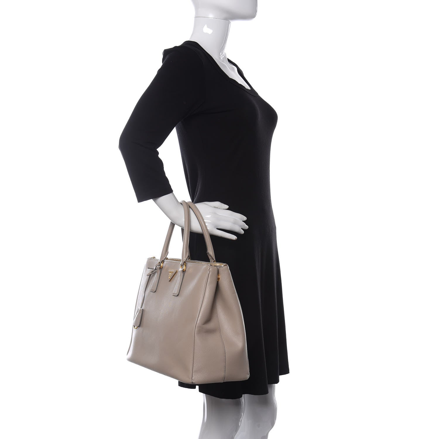 Prada Saffiano Large Galleria Double Zip Tote Pomice 2 of 24