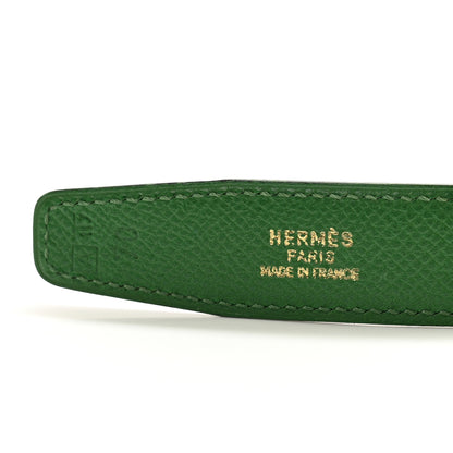 Hermes Epsom 24mm Mini Constance H Belt 70 28 Vert Bengale Bleu Indigo 5 of 9