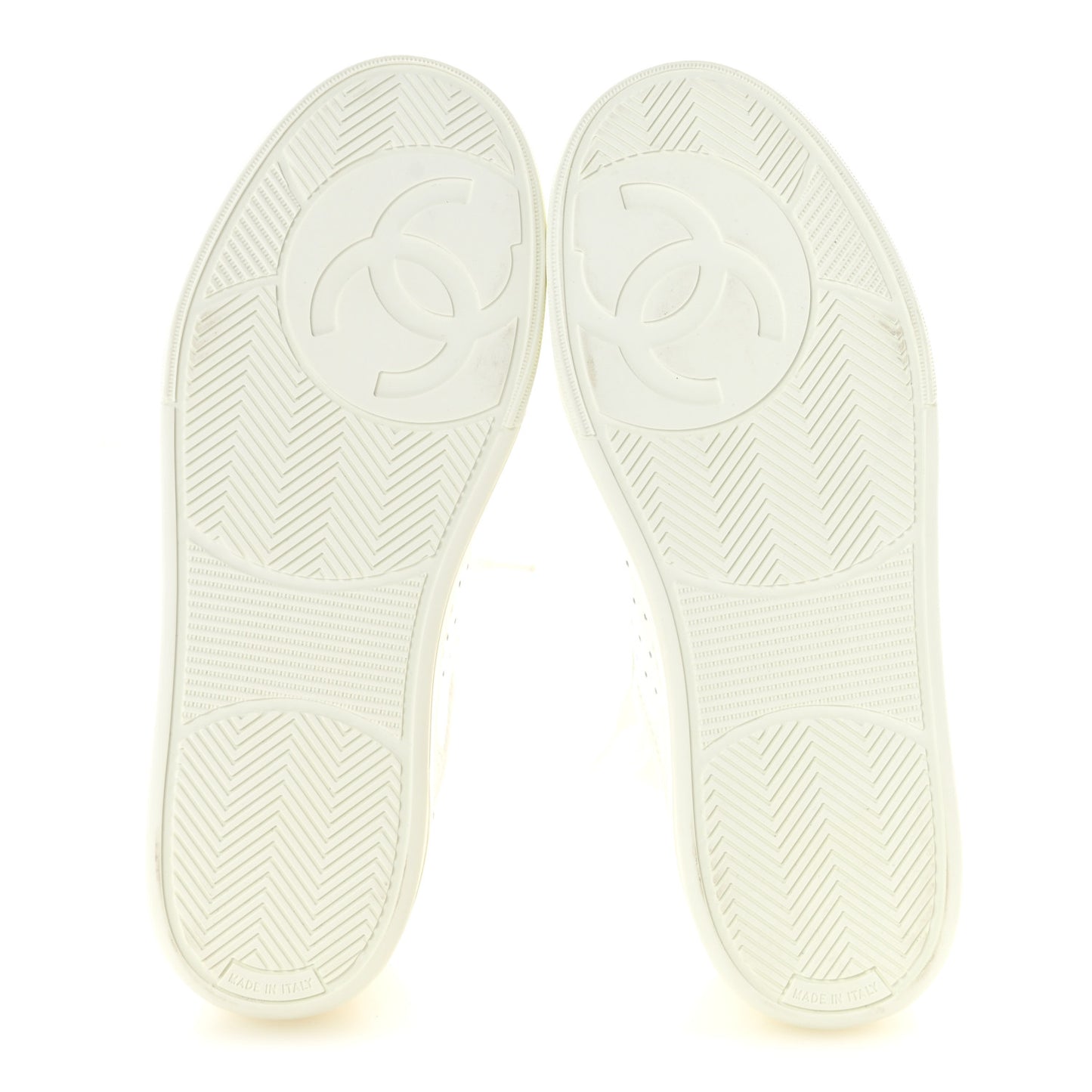 Grained Calfskin Fabric Womens Logo Sneakers 37.5 White 37.5 White