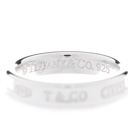 Tiffany Sterling Silver Narrow 1837 Band Ring 52 6 4 of 4