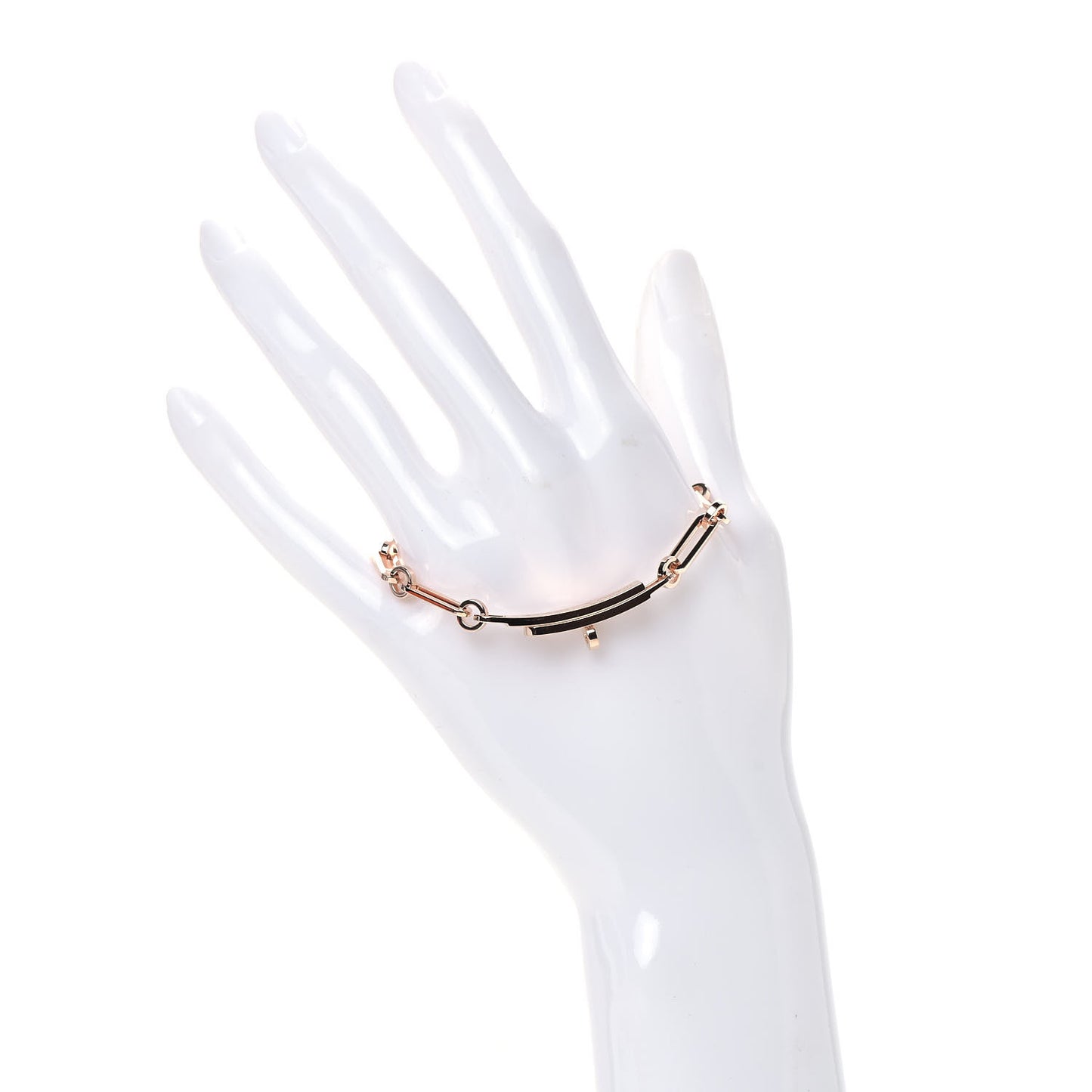 18K Rose Gold Diamond Pave PM Kelly Chaine Bracelet SH