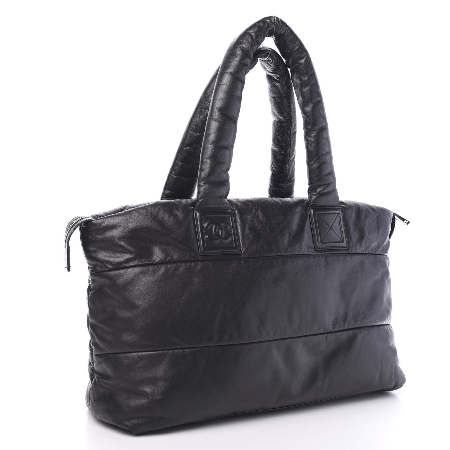 Chanel Lambskin Quilted Medium Coco Cocoon Reversible Tote Black 3 of 13