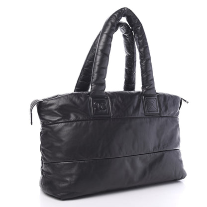 Chanel Lambskin Quilted Medium Coco Cocoon Reversible Tote Black 3 of 13
