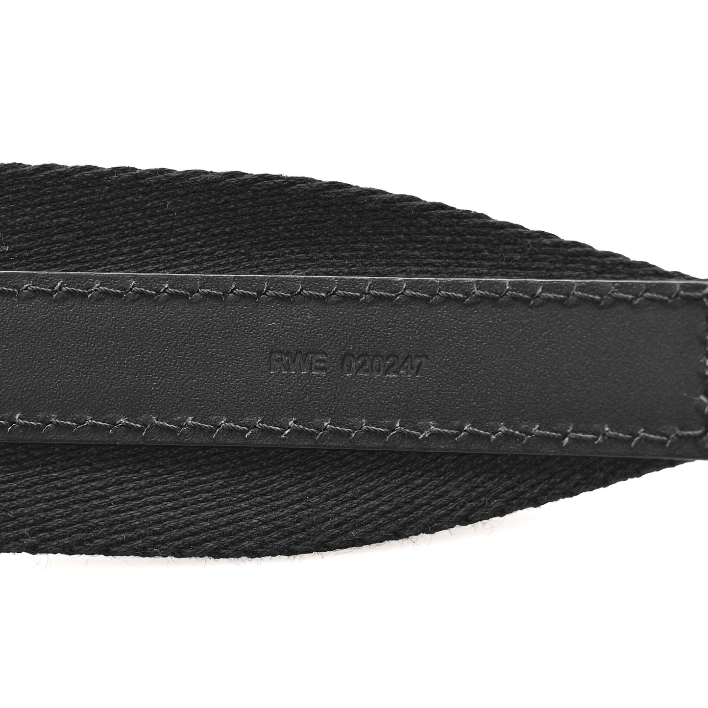 Canvas Calfskin Adjustable Shoulder Strap Black