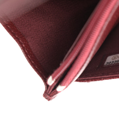 Chanel Caviar Quilted Wallet on Chain WOC Burgundy 8 of 13